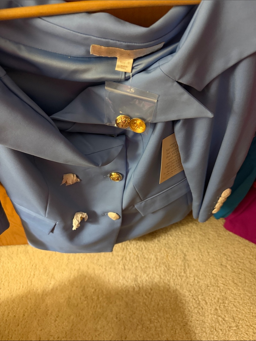 Boston Proper Blazer with Gold Buttons Size 12 woman - Picture 2 of 6